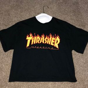 Thrasher crop tee